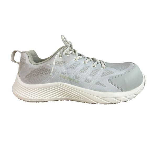 NEW‎ Merrell Womens 8.5M Moab Flight Carbon Fiber Work Shoe Birch Gray J005232 - Picture 1 of 7